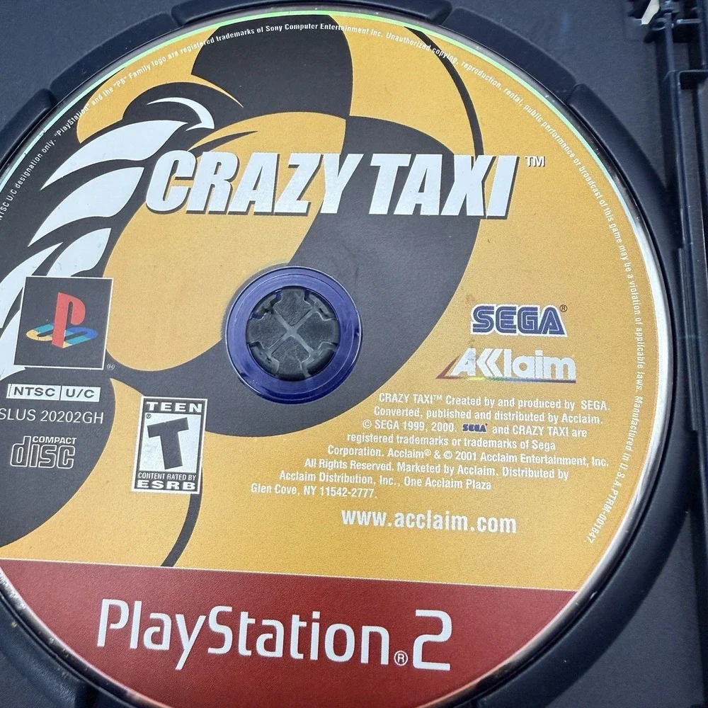 Crazy Taxi Greatest Hits Sony PlayStation 2 PS2 Acclaim T Teen Racing CIB Untest